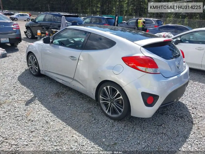 2017 Hyundai Veloster Turbo VIN: KMHTC6AE1HU314225 Lot: 42249160