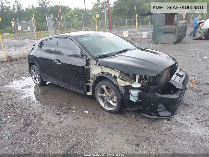 2019 Hyundai Veloster 2.0 VIN: KMHTG6AF7KU003810 Lot: 42234594