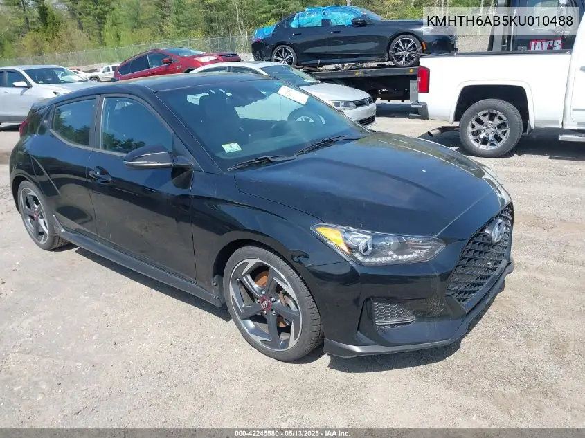 2019 Hyundai Veloster Turbo VIN: KMHTH6AB5KU010488 Lot: 42245580