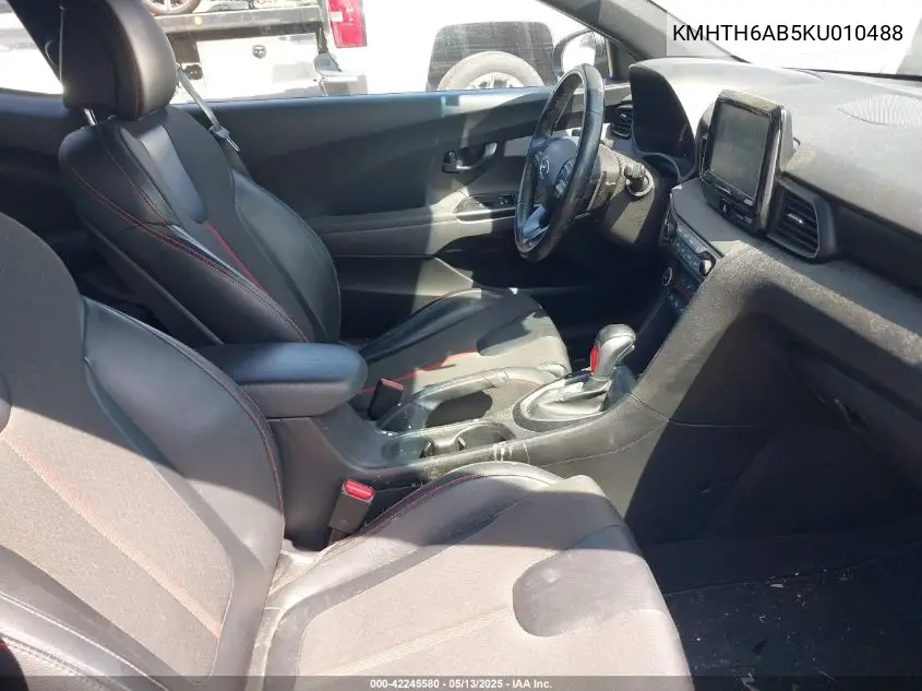 2019 Hyundai Veloster Turbo VIN: KMHTH6AB5KU010488 Lot: 42245580