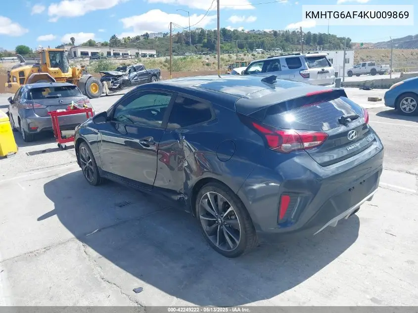 2019 Hyundai Veloster 2.0 Premium VIN: KMHTG6AF4KU009869 Lot: 42249222