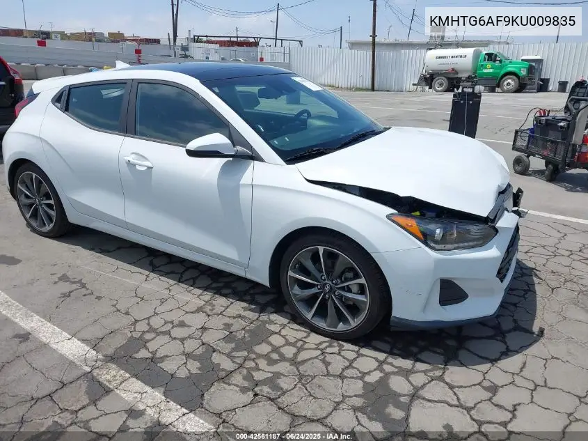 2019 Hyundai Veloster 2.0 Premium VIN: KMHTG6AF9KU009835 Lot: 42561187