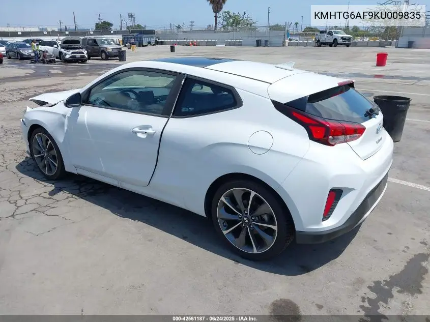 2019 Hyundai Veloster 2.0 Premium VIN: KMHTG6AF9KU009835 Lot: 42561187