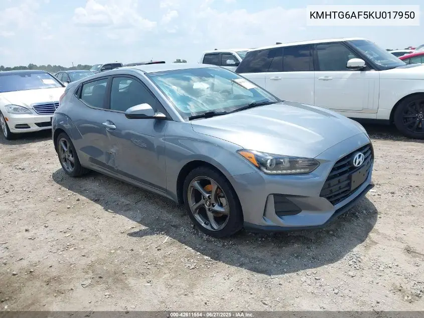 2019 Hyundai Veloster 2.0 VIN: KMHTG6AF5KU017950 Lot: 42611554