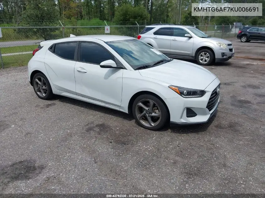 2019 Hyundai Veloster 2.0 VIN: KMHTG6AF7KU006691 Lot: 42792330