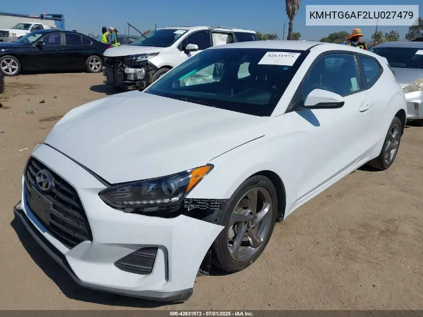 2020 Hyundai Veloster Premium VIN: KMHTG6AF2LU027479 Lot: 42631973