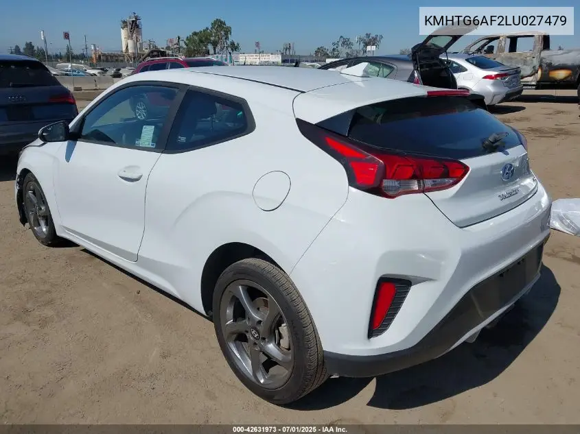 2020 Hyundai Veloster Premium VIN: KMHTG6AF2LU027479 Lot: 42631973