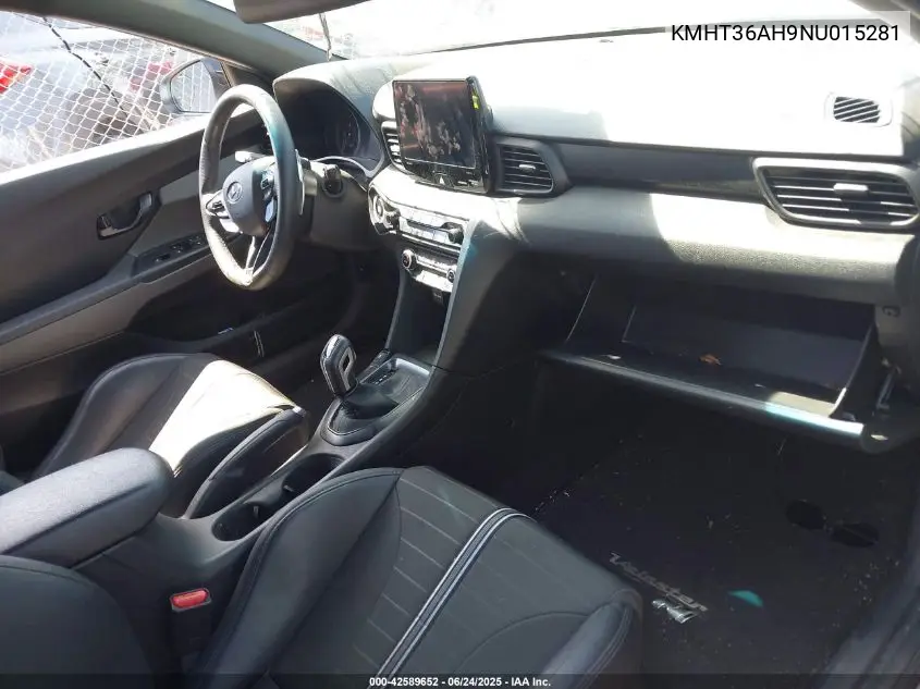 2022 Hyundai Veloster N VIN: KMHT36AH9NU015281 Lot: 42589652