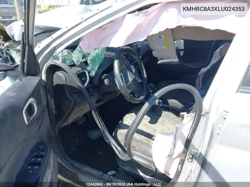 2020 Hyundai Venue Sel/Denim VIN: KMHRC8A3XLU024353 Lot: 12342663