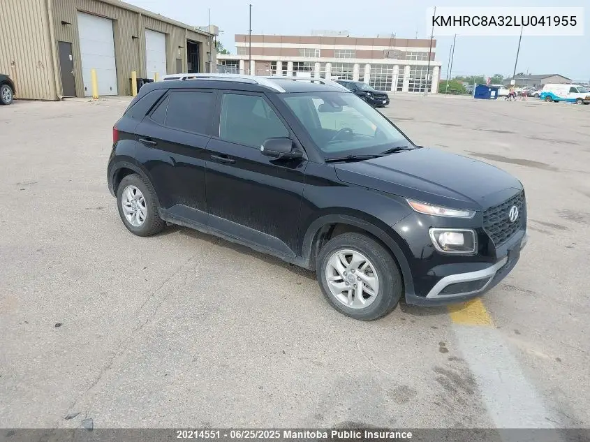 2020 Hyundai Venue Preferred VIN: KMHRC8A32LU041955 Lot: 20214551