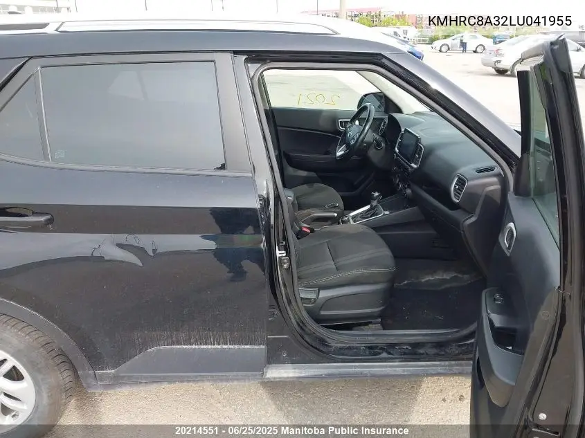 2020 Hyundai Venue Preferred VIN: KMHRC8A32LU041955 Lot: 20214551