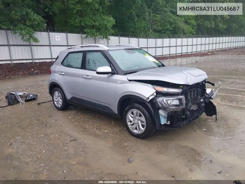 2020 Hyundai Venue Sel VIN: KMHRC8A31LU045687 Lot: 42244909