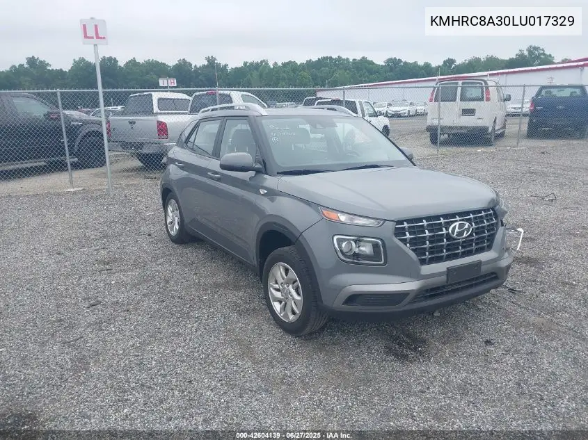 2020 Hyundai Venue Sel VIN: KMHRC8A30LU017329 Lot: 42604139