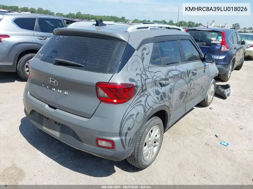 2020 Hyundai Venue Sel/Denim VIN: KMHRC8A39LU018026 Lot: 42615207