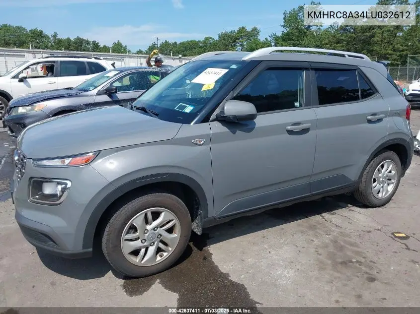 2020 Hyundai Venue Sel VIN: KMHRC8A34LU032612 Lot: 42637411