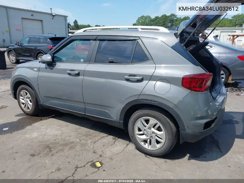 2020 Hyundai Venue Sel VIN: KMHRC8A34LU032612 Lot: 42637411