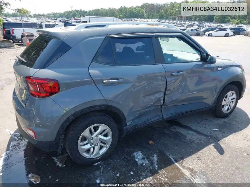 2020 Hyundai Venue Sel VIN: KMHRC8A34LU032612 Lot: 42637411