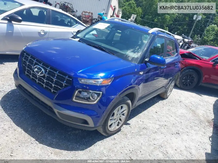 2020 Hyundai Venue Sel VIN: KMHRC8A37LU035682 Lot: 42647507