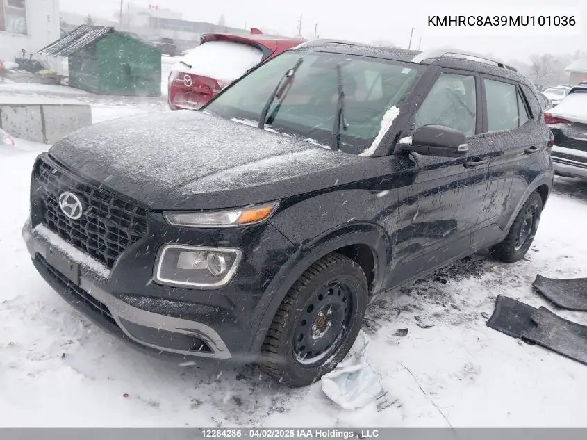 2021 Hyundai Venue Trend VIN: KMHRC8A39MU101036 Lot: 12284285