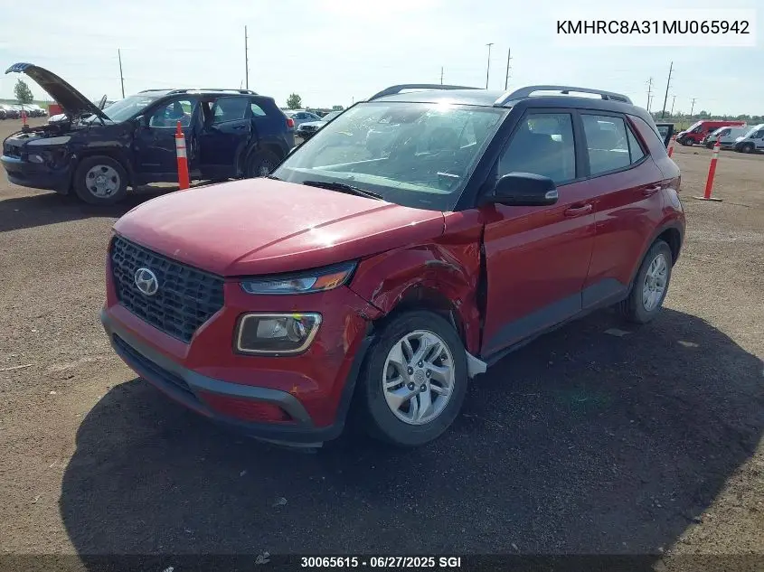 2021 Hyundai Venue Sel/Denim VIN: KMHRC8A31MU065942 Lot: 30065615