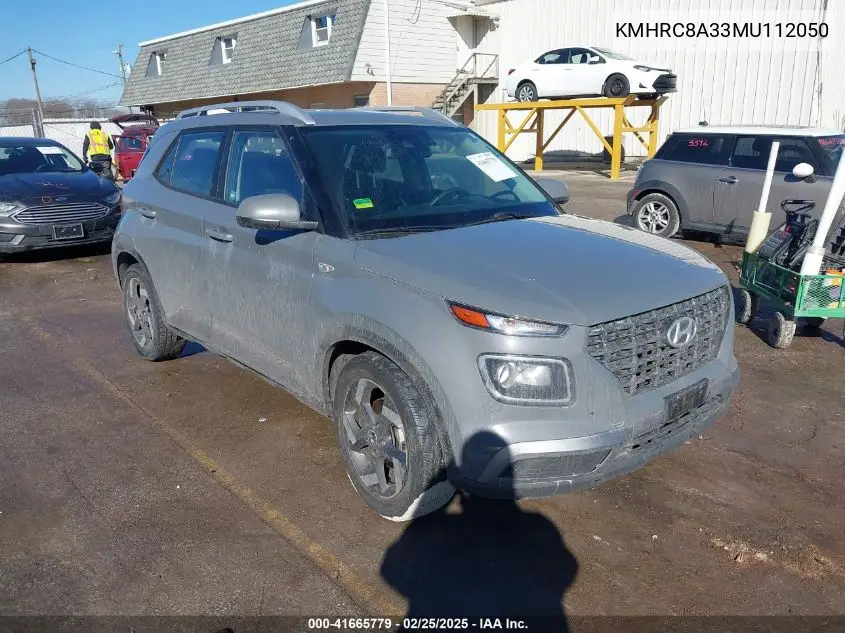 2021 Hyundai Venue Sel VIN: KMHRC8A33MU112050 Lot: 41665779