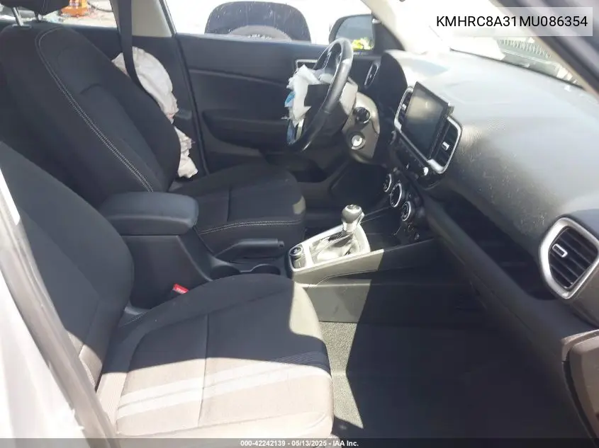 2021 Hyundai Venue Sel VIN: KMHRC8A31MU086354 Lot: 42242139