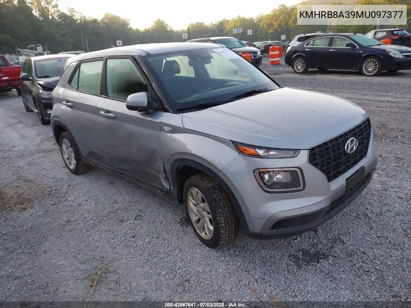 2021 Hyundai Venue Se VIN: KMHRB8A39MU097377 Lot: 42567647