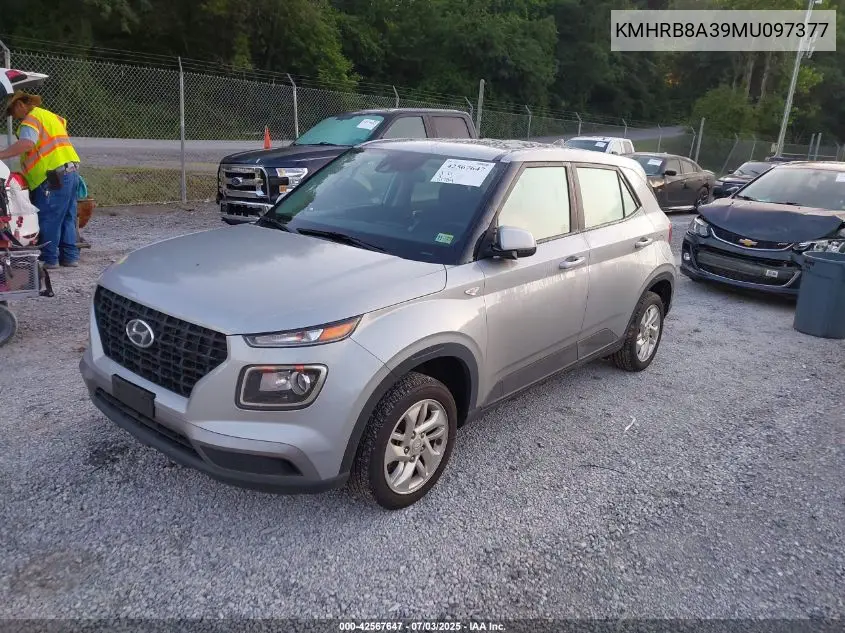 2021 Hyundai Venue Se VIN: KMHRB8A39MU097377 Lot: 42567647
