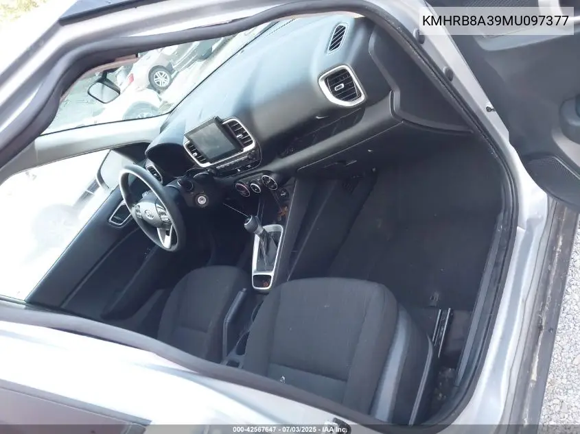 2021 Hyundai Venue Se VIN: KMHRB8A39MU097377 Lot: 42567647