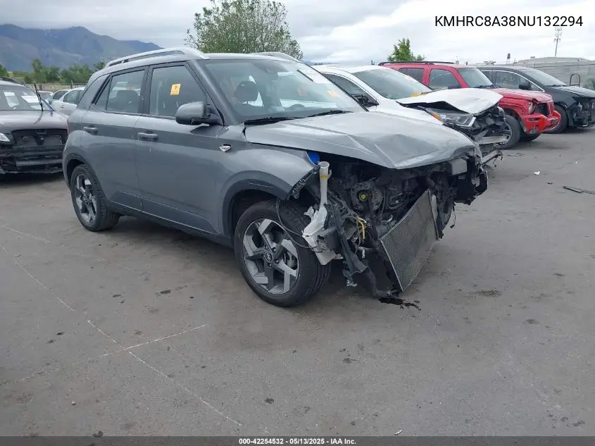 2022 Hyundai Venue Sel VIN: KMHRC8A38NU132294 Lot: 42254532