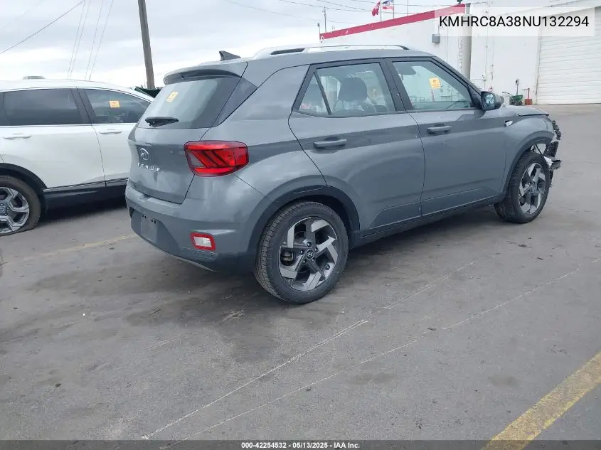 2022 Hyundai Venue Sel VIN: KMHRC8A38NU132294 Lot: 42254532