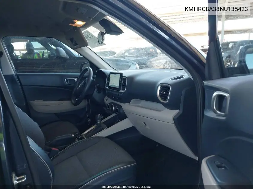 2022 Hyundai Venue Limited VIN: KMHRC8A38NU135423 Lot: 42259343