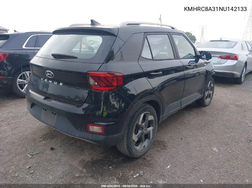 2022 Hyundai Venue Sel VIN: KMHRC8A31NU142133 Lot: 42622910