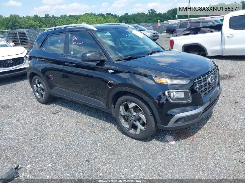 2022 Hyundai Venue Sel VIN: KMHRC8A3XNU156371 Lot: 42777552