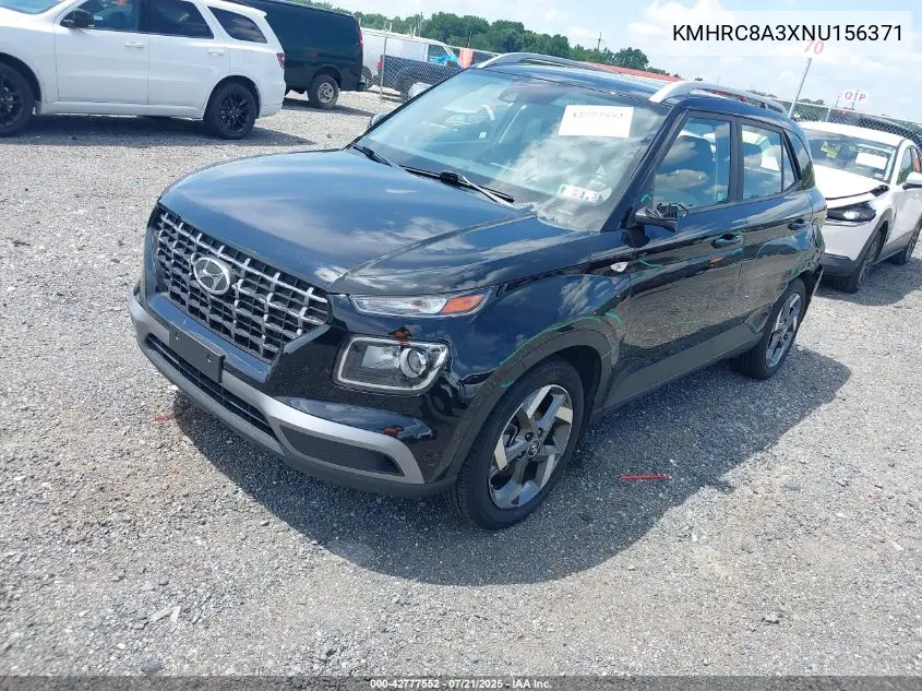 2022 Hyundai Venue Sel VIN: KMHRC8A3XNU156371 Lot: 42777552