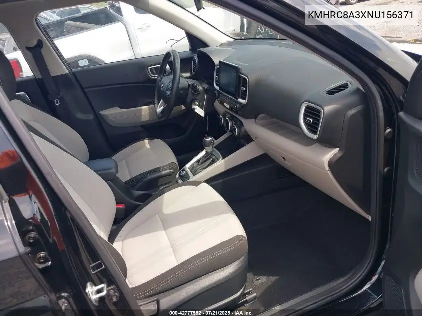 2022 Hyundai Venue Sel VIN: KMHRC8A3XNU156371 Lot: 42777552