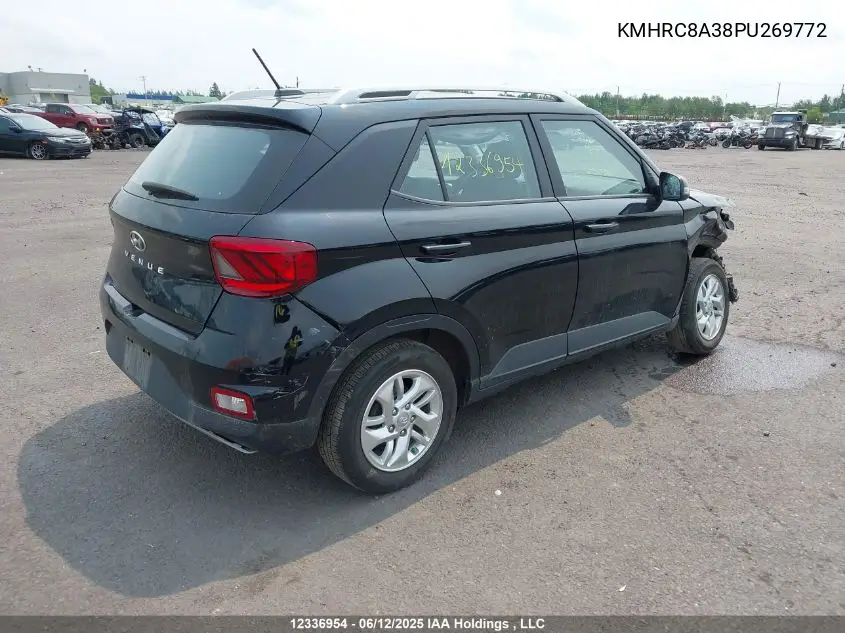 2023 Hyundai Venue Preferred VIN: KMHRC8A38PU269772 Lot: 12336954