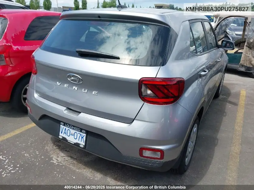 2023 Hyundai Venue VIN: KMHRB8A30PU275827 Lot: 40014244