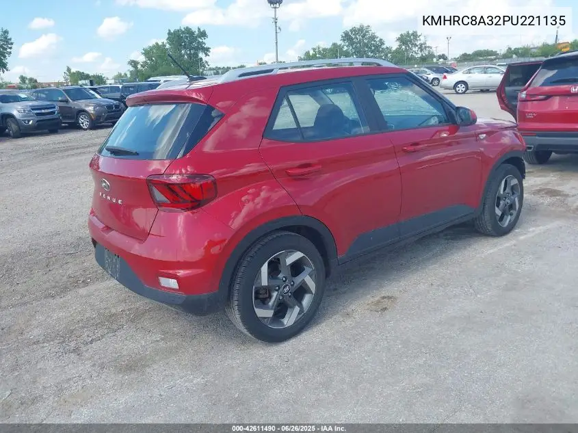 2023 Hyundai Venue Limited VIN: KMHRC8A32PU221135 Lot: 42611490