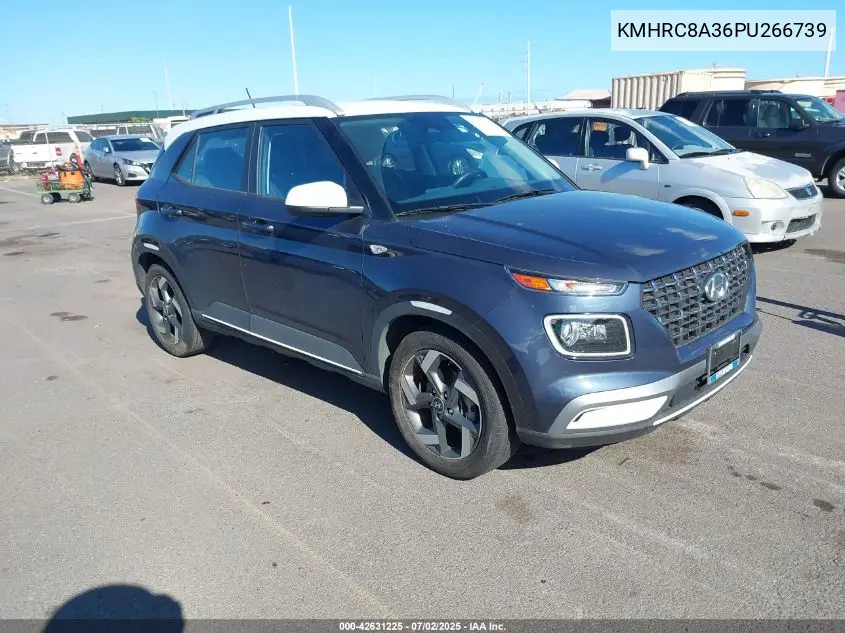 2023 Hyundai Venue Limited VIN: KMHRC8A36PU266739 Lot: 42631225
