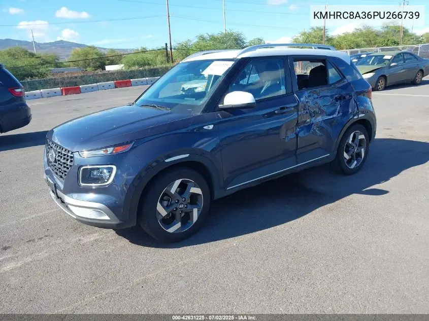2023 Hyundai Venue Limited VIN: KMHRC8A36PU266739 Lot: 42631225