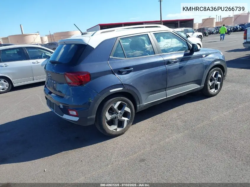 2023 Hyundai Venue Limited VIN: KMHRC8A36PU266739 Lot: 42631225