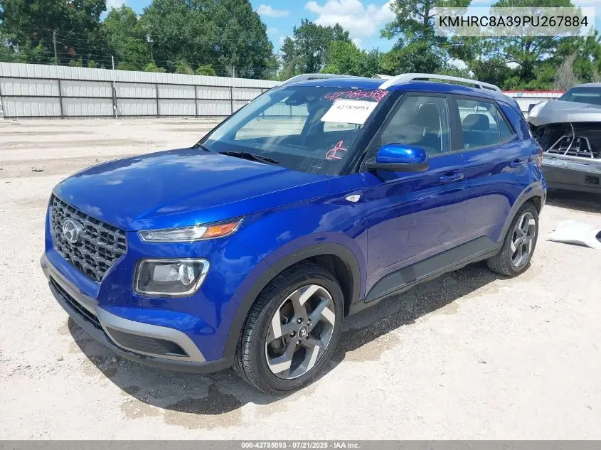 2023 Hyundai Venue Sel VIN: KMHRC8A39PU267884 Lot: 42785093