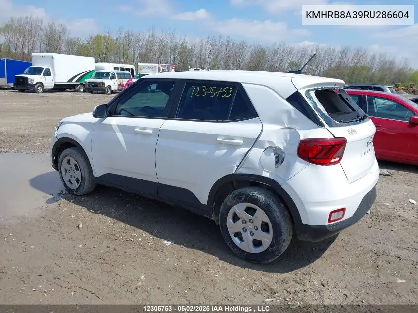 2024 Hyundai Venue Essential VIN: KMHRB8A39RU286604 Lot: 12305753