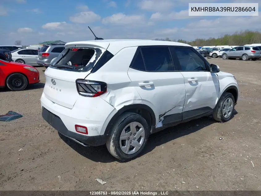 2024 Hyundai Venue Essential VIN: KMHRB8A39RU286604 Lot: 12305753