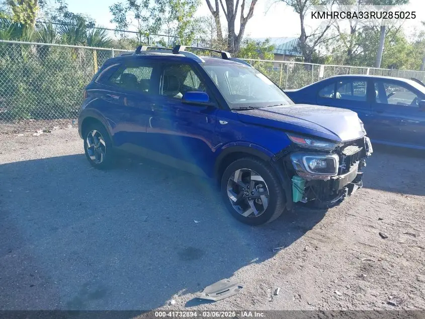 2024 Hyundai Venue Limited VIN: KMHRC8A33RU285025 Lot: 41732894