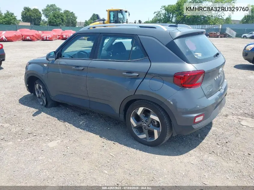 2024 Hyundai Venue Sel VIN: KMHRC8A32RU329760 Lot: 42657623