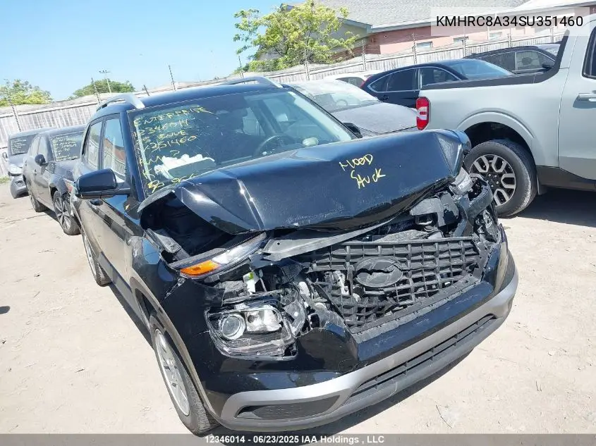 2025 Hyundai Venue Sel/Limited VIN: KMHRC8A34SU351460 Lot: 12346014