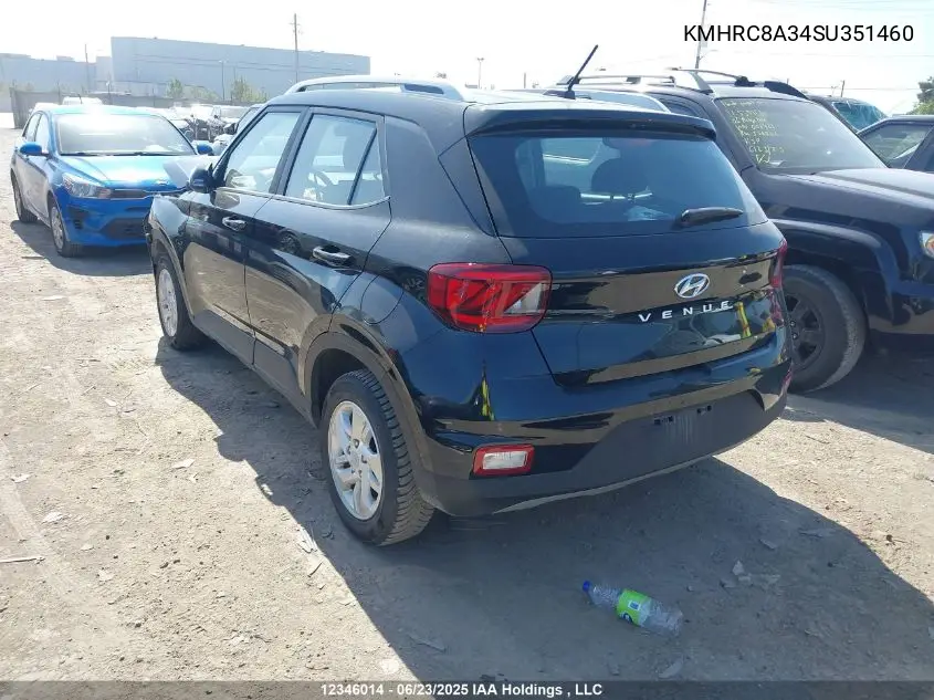 2025 Hyundai Venue Sel/Limited VIN: KMHRC8A34SU351460 Lot: 12346014
