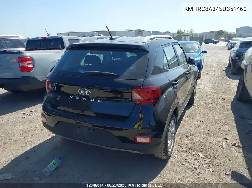 2025 Hyundai Venue Sel/Limited VIN: KMHRC8A34SU351460 Lot: 12346014